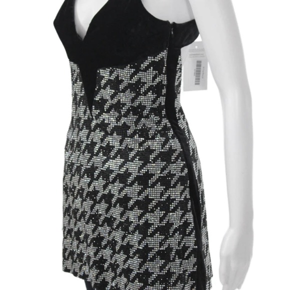 Retrofete Black Silk Crystal Low Back Slip Dress | Mini | Size Small - Picture 2 of 9